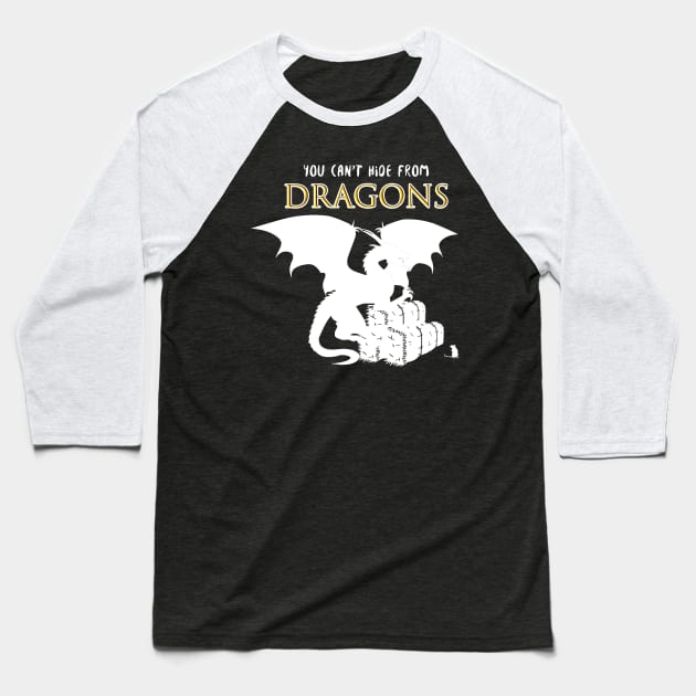 Barn Hunt Dragon - white Baseball T-Shirt by ApolloOfTheStars